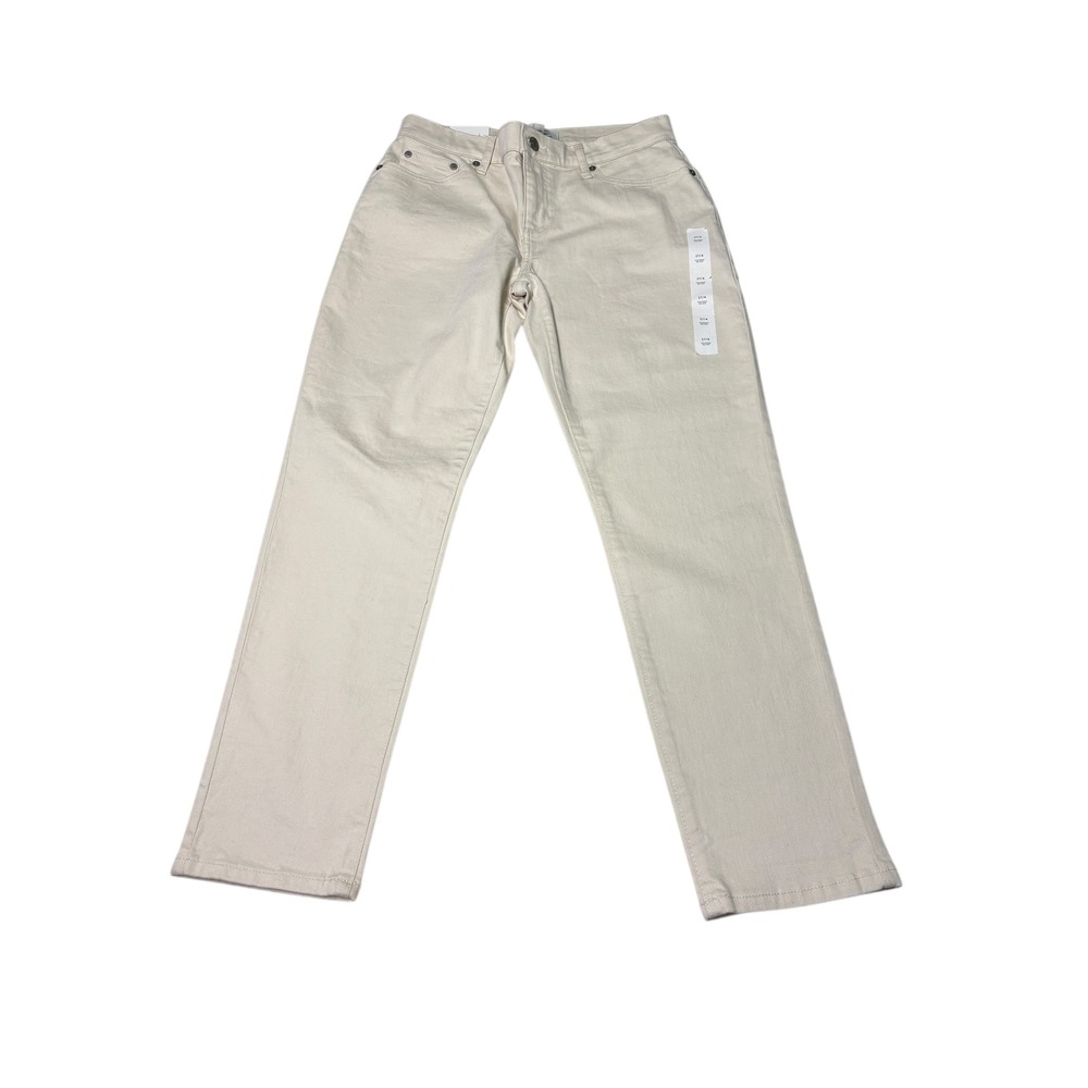 NWT Banana Republic Girlfriend Mid Rise Cream‎ Beige Jeans Size W30 L28